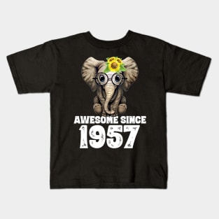 Awesome since 1957 63 Years Old Bday Gift 63th Birthday Kids T-Shirt